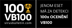 ESET jako jediný získal již 100x ocenění VB100